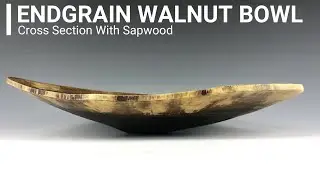 Woodturning project - Turning an Endgrain Walnut Bowl with Sapwood