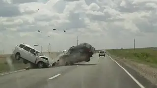 ЖЕСТЬ! уснул за рулем на трассе (РЕГИСТРАТОР) КАЛИНА ПРИОРА