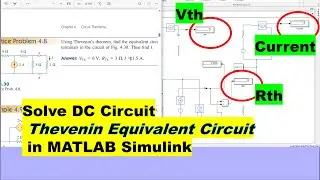 Thevenin Equivalent Circuit Simulation in MATLAB Simulink