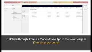 Full Walk-through: Creating a Model-driven App Using the New Design Experience