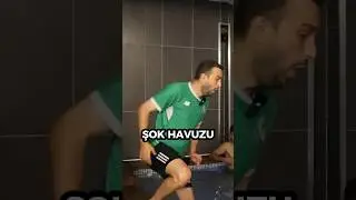 Futbolcuların girdiği şok havuzunu deniyorum..! #shortsvideo