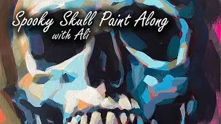Spooky Skull Paint Along