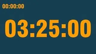 3 hour 25 minute timer (with end alarm, time elapsed and progress bar)
