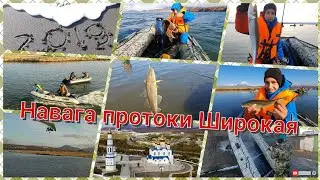 Navaga and smelt from a boat. Fishing in Kamchatka
