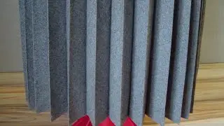 Pleated Circle Skirt. Fabric Pleating Process