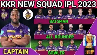 IPL 2023 | Kolkata Knight Riders Full Squad | KKR Full Squad 2023 | KKR Team New Players List 2023