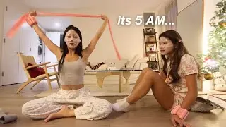 MY LITTLE SISTER COPIES MY WINTER MORNING ROUTINE! *she hates it*