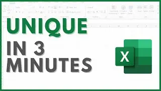How to Use the UNIQUE Function in Excel - 3 Minute Tutorial