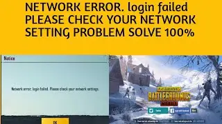 network error login failed please check your network settings pubg mobile