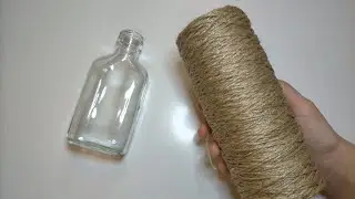 3 IDEAS for decorating bottles made of jute, twine | 3 ideas from jute | Crafts made from jute