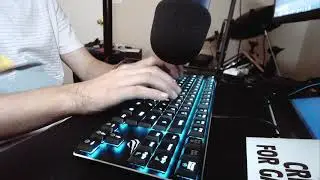 Low profile clicky blue swith ASMR typing test HAVIT