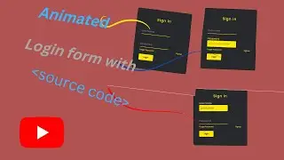 Login Page using Html CSS | Responsive animated login form | Login design form