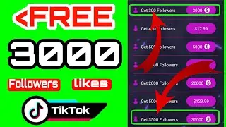How to get 3000 Followers and likes on tiktok. free tiktok followers and likes 2022.