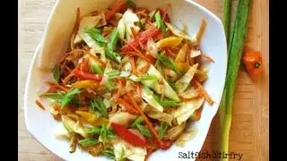 Saltfish (salted cod) Stir Fry Recipe.