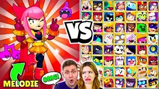 Is Melody Overkill?!😨 (NEW BRAWLER vs ALL 77 CHARACTERS!) BIG TEST⭐ Brawl Stars