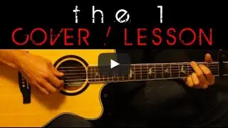 the 1 - Taylor Swift Cover 🎸 Easy Acoustic Guitar Tutorial / Lesson + Lyrics Chords Tabs