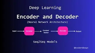 Encoder Decoder | Sequence to Sequence Models (Deep Learning)
