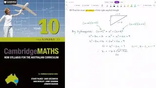How to answer Q10 of Exercise 8I of the Cambridge Year 10 5.3 Textbook