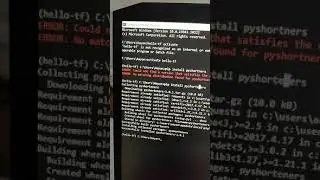 Python libraries installation error 