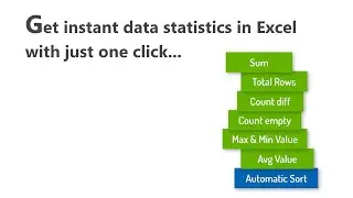 How to get instantaneous statistics from your listings in Excel.