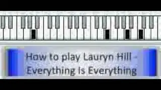 How to play Lauryn Hill - Everything is Everything (Piano)