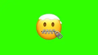 zipper mouth face emoji 🤐 Green screen video free download - Free copyright
