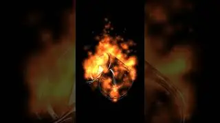FREE Background with Black Fireball, Fire Particles