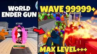 MAX LEVEL!! World Ender Gun is OP in Survive Zombie Arena (ROBLOX)