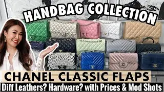 CHANEL BAG COLLECTION -  Mini vs Sml vs M/L vs Jumbo Classic Flaps | Leather/Hardware + Mod Shots