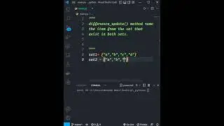 difference update Method in Python 