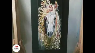 Potro,Tecnica oleo sobre lienzo,Medidas 25*35cm con marco negro