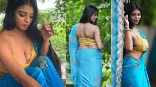 Outdoor Saree Fashion Video I Swapna I Sareelover I Sky Blue Saree I 2025