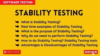 manual testing tutorial for beginners | stability testing in software testing with example