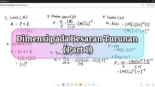 Dimensi pada Besaran Turunan (Part 1) - Fisika Kelas 10 Kurikulum Merdeka