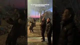 Chinese families have the custom of setting off fireworks during the Spring Festival