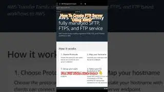 AWS Transfer Family | FTP Server Using AWS | #aws #shorts