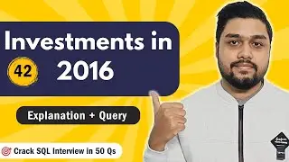 Investments in 2016 | Leetcode 585 | Crack SQL Interviews in 50 Qs  
