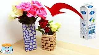 How to to Make a Vase from a Milk Container. Do It Yourself