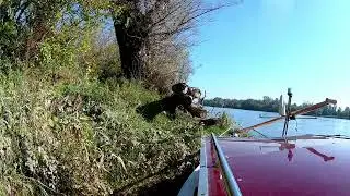 hardy navigator boat+yamaha 50 się pływa po wiśle - swimming on the wild river Vistula