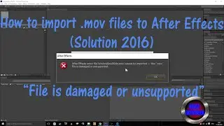 How to import .mov files to After Effects  