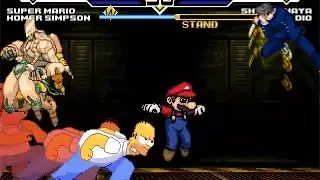 SK MUGEN - Super Mario & Homer Simpson vs Shiki Nanaya & Dio Brando