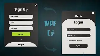 Animated Sliding Login & Sign Up form || WPF C# || With source code