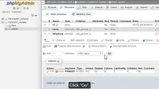 phpMyAdmin Tools - Inserting Fields