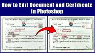 How to Edit Document and Certificate in Photoshop 2025