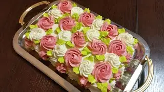 Это Самый Вкусный Торт, Который я когда - либо ел! Все будут просить рецепт. Торт с цветами из крема