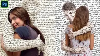 Men Text Add Photoshop | Photoshop Text Effects | Photoshop Tutorial Text Portrait