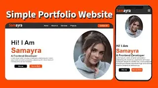 How to Make A Portfolio Website using HTML CSS & JavaScript | Portfolio website