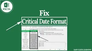Fixing Critical Dates in Excel: This Data Tab Trick Saves Time! #error #dates