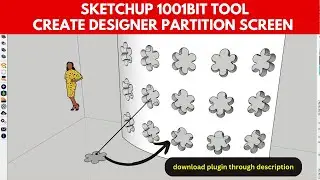 sketchup tutorial / 1001bit tool tutorial / how to create designer partition screen / 1001bit tool