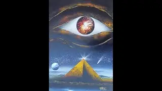 Spray paint art - Eye & pyramide - made by street artist